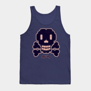 SKULL PATCH by Lobo Tomy (navy edition) Tank Top